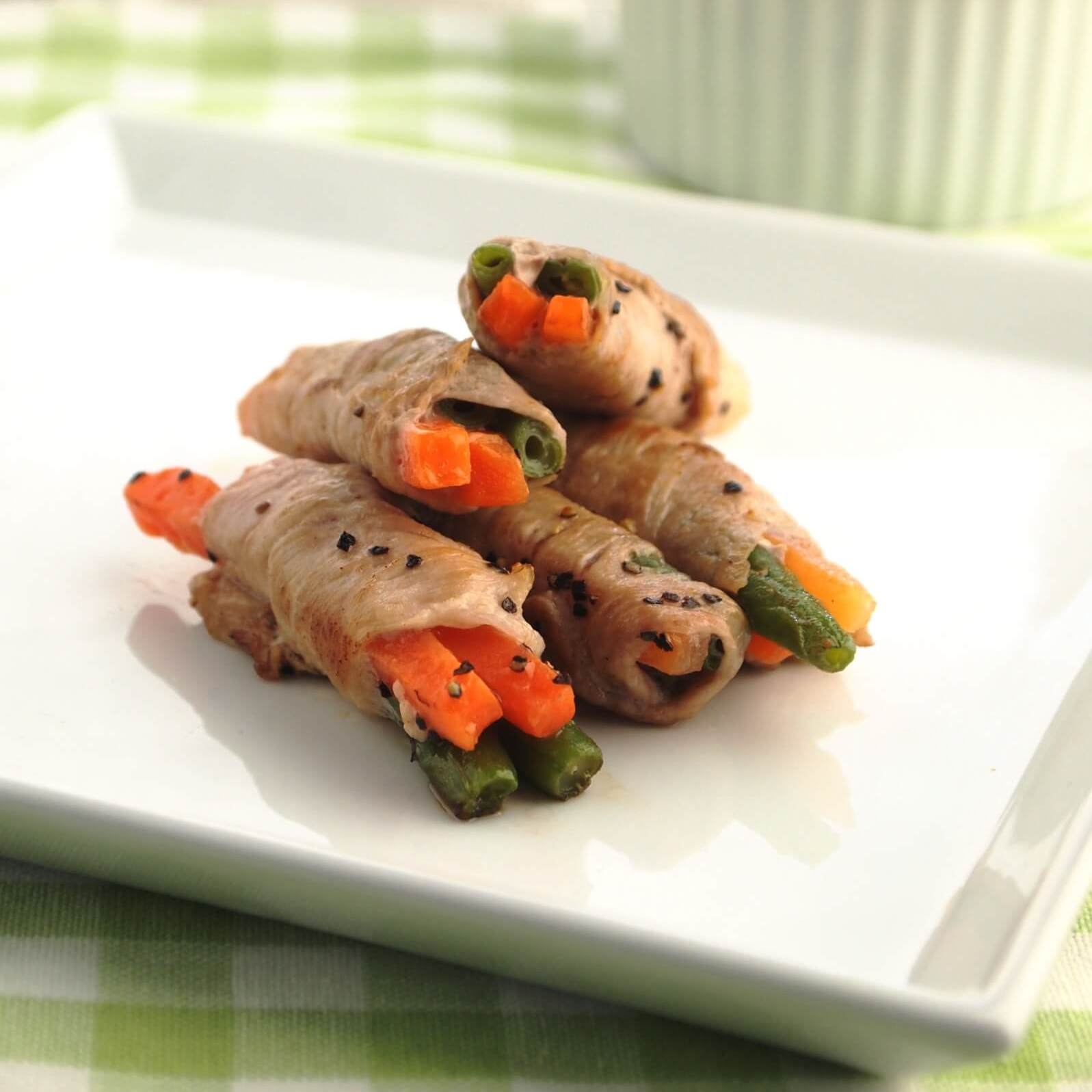 いんげんとにんじんの豚肉巻き いんげんとにんじんの豚肉巻き