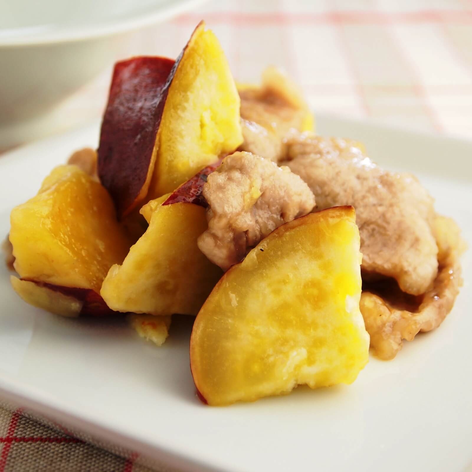 さつまいもと豚肉の甘酢炒め さつまいもと豚肉の甘酢炒め