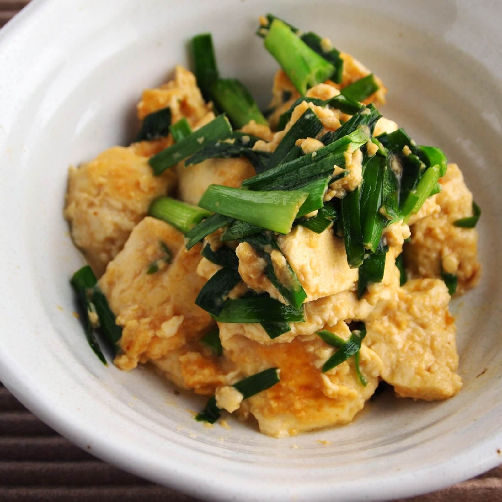 にらと豆腐のみそ炒め にらと豆腐のみそ炒め