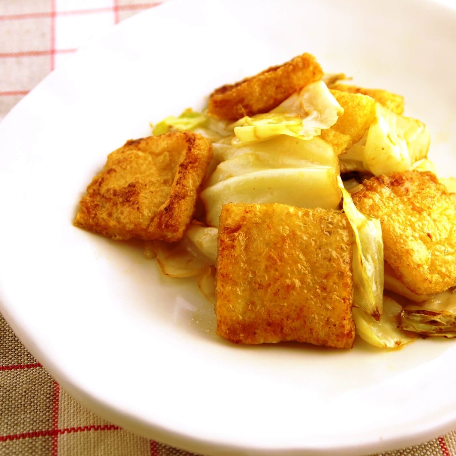 キャベツと油揚げのしょうが焼き風 キャベツと油揚げのしょうが焼き風