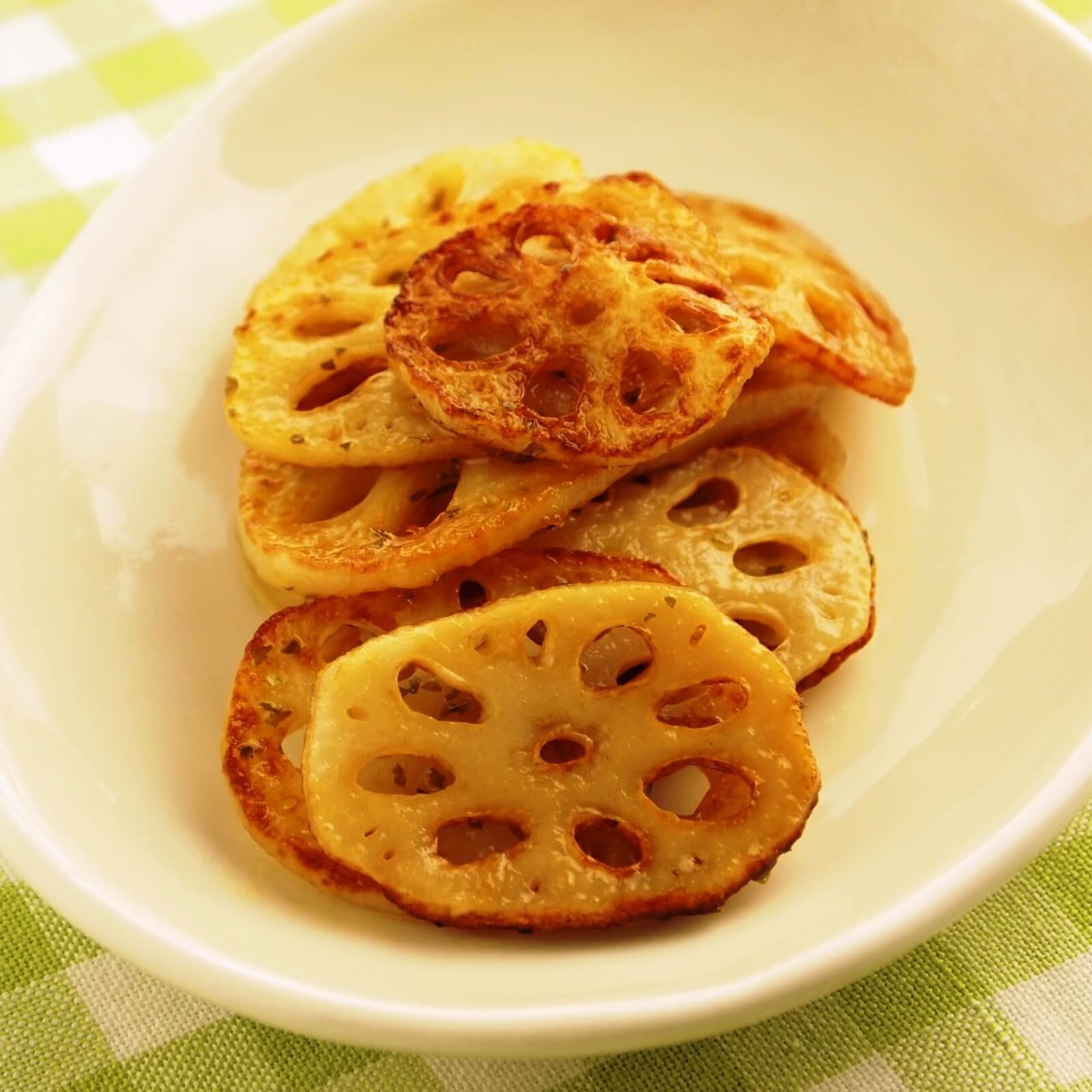 れんこんの酢じょうゆソテー れんこんの酢じょうゆソテー