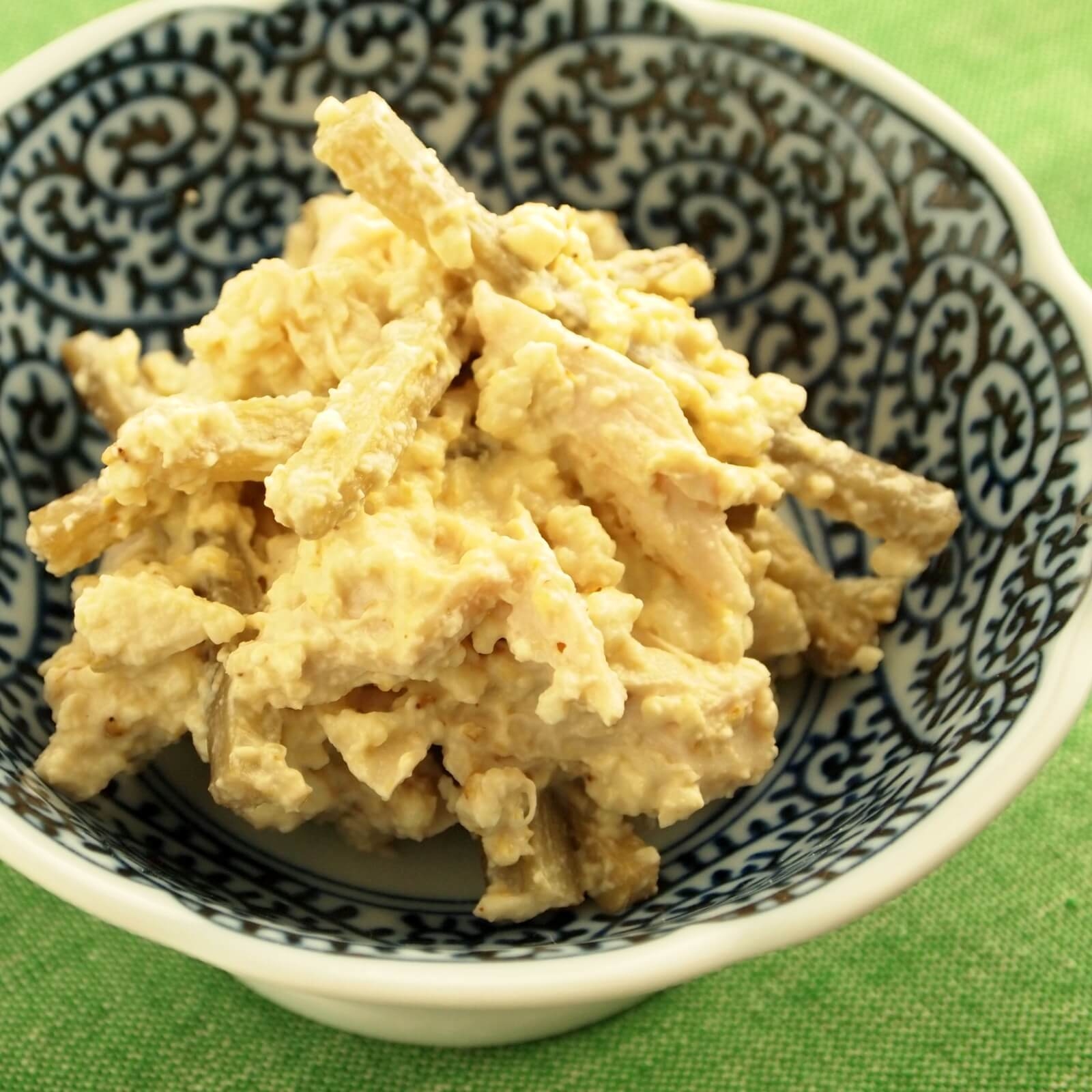 ごぼうとささみの白和え ごぼうとささみの白和え