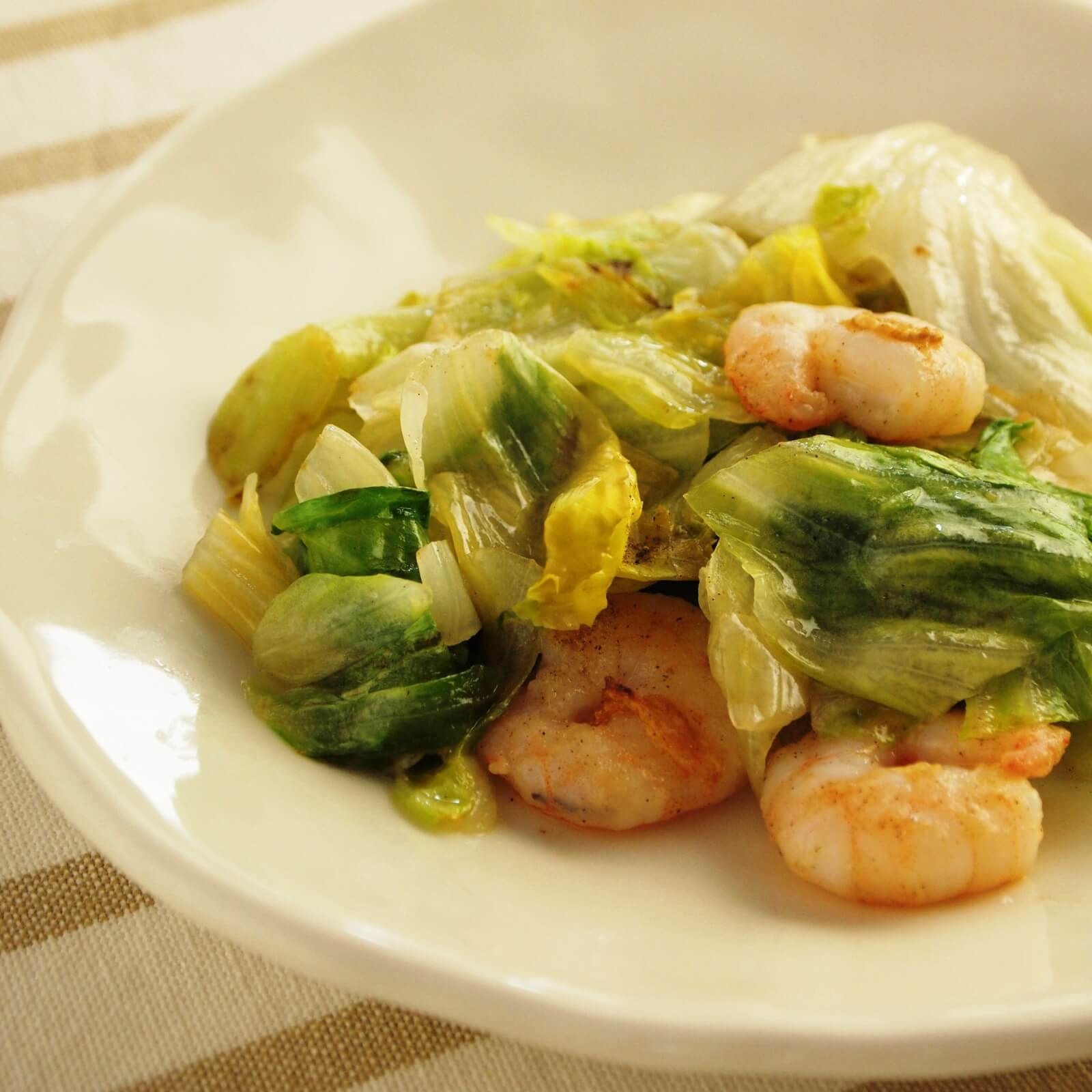 レタスとえびの塩炒め レタスとえびの塩炒め