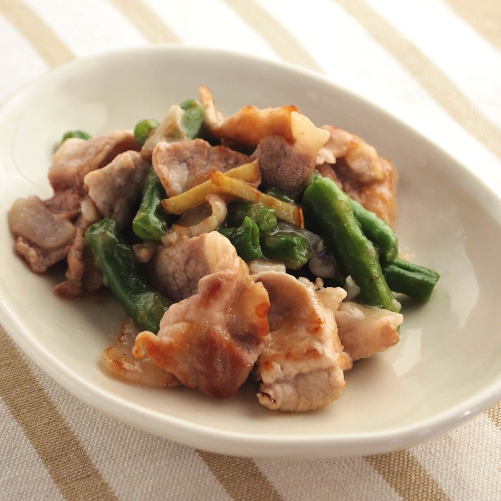 いんげんと豚肉のさっぱりしょうが炒め いんげんと豚肉のさっぱりしょうが炒め