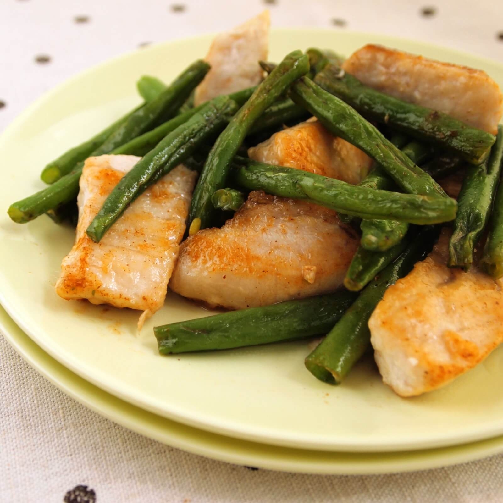 いんげんとめかじきのしょうが風味 いんげんとめかじきのしょうが風味