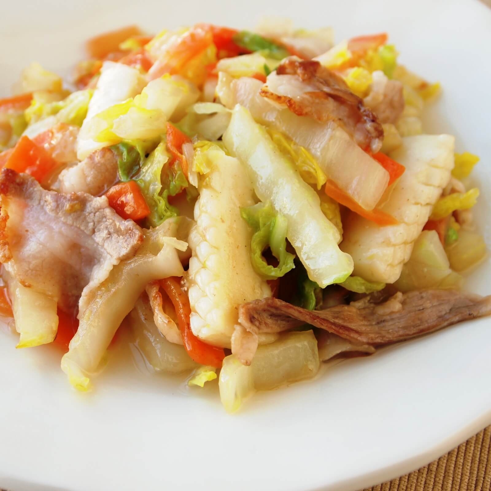 はくさいとにんじんの炒めあんかけ はくさいとにんじんの炒めあんかけ