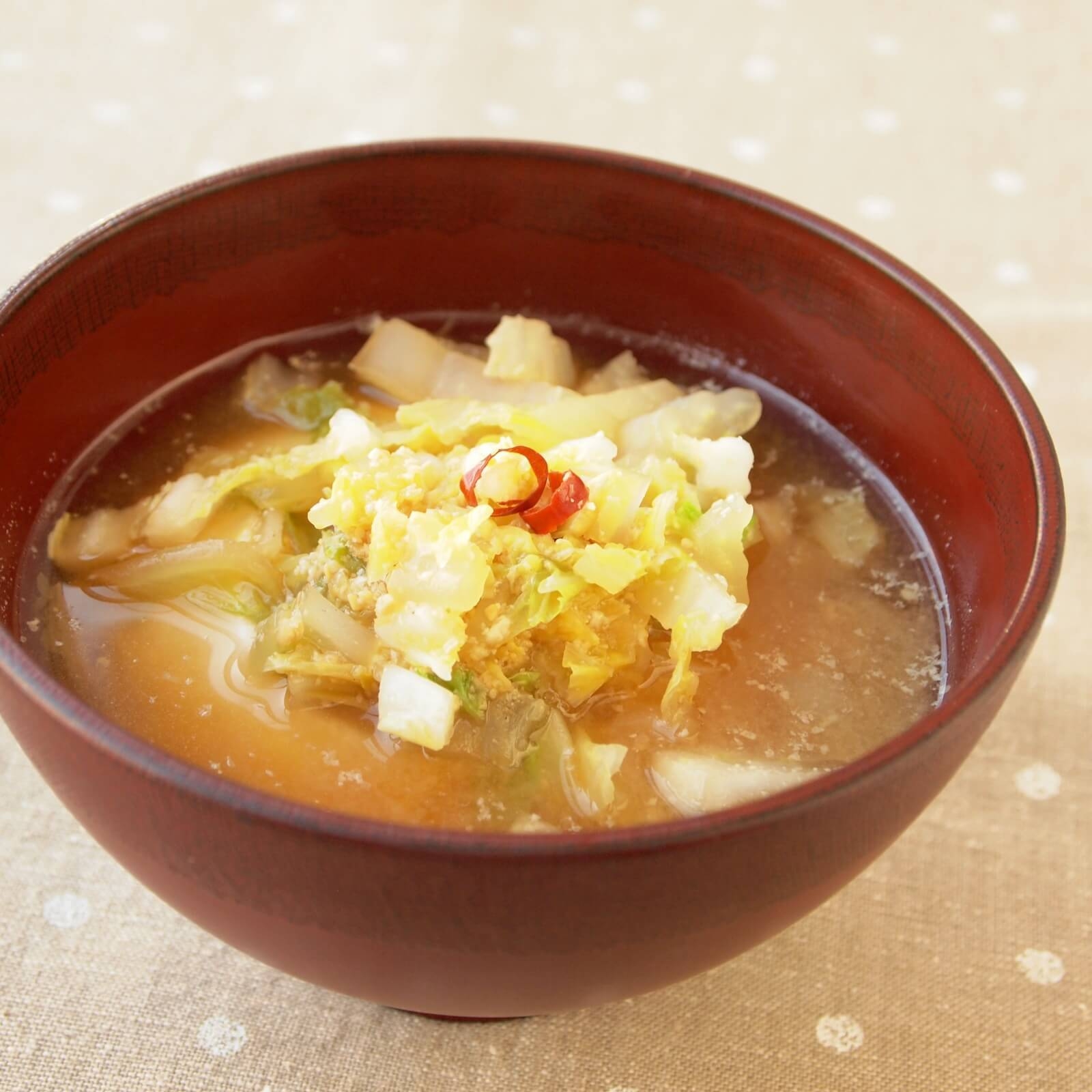 はくさいのごまたっぷりみそ汁 はくさいのごまたっぷりみそ汁