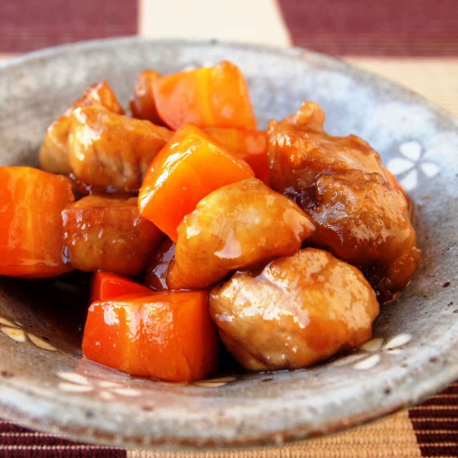 にんじんと豚肉の酢豚風 にんじんと豚肉の酢豚風
